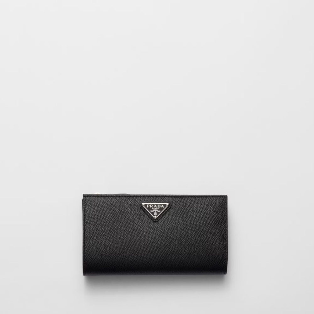 Prada Classic Black Leather Wallet